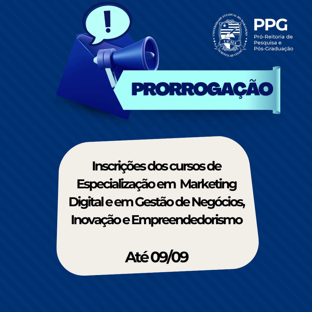 Aproveite! Inscrições para Especializações em Gestão e Marketing Digital até 09/09.